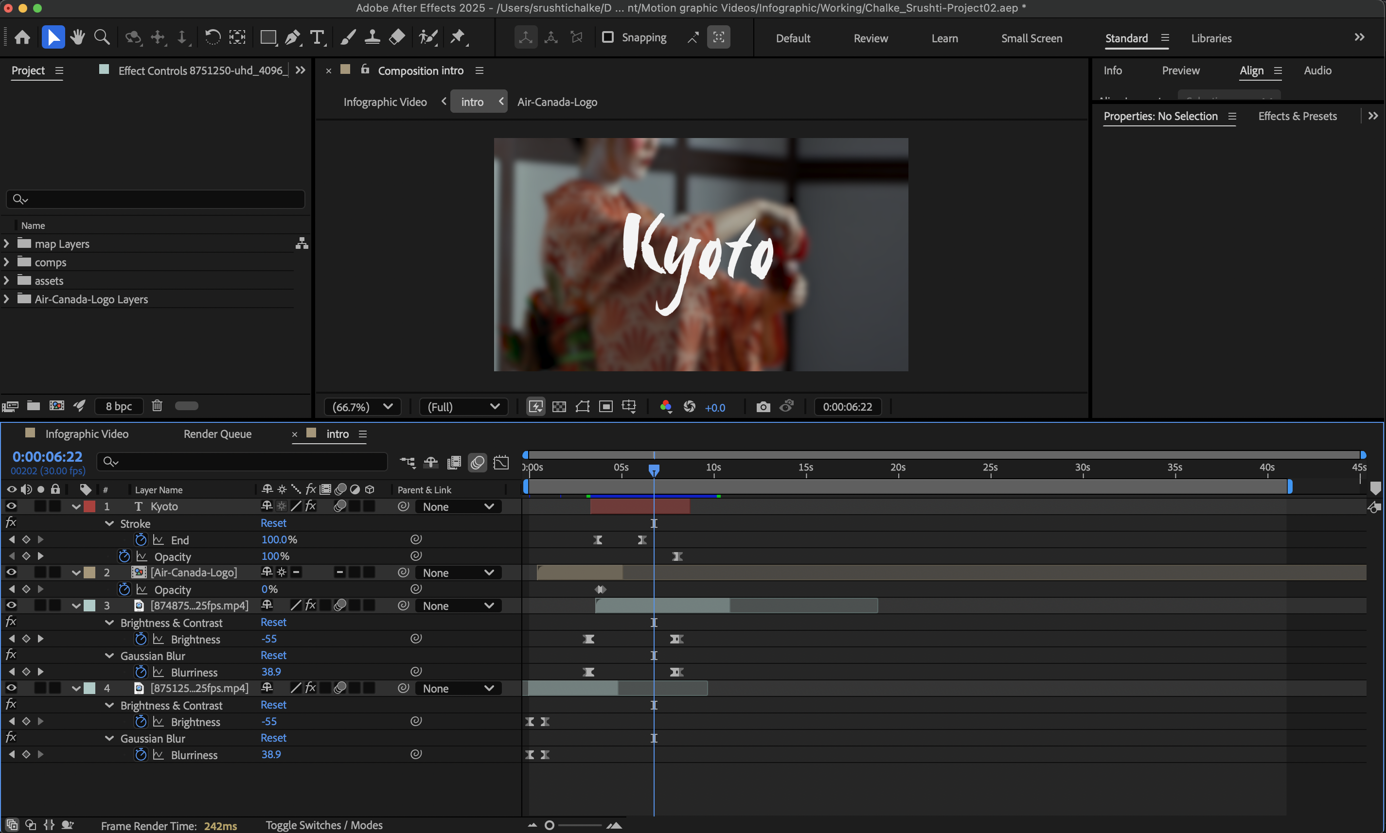 After Effects Work Composition