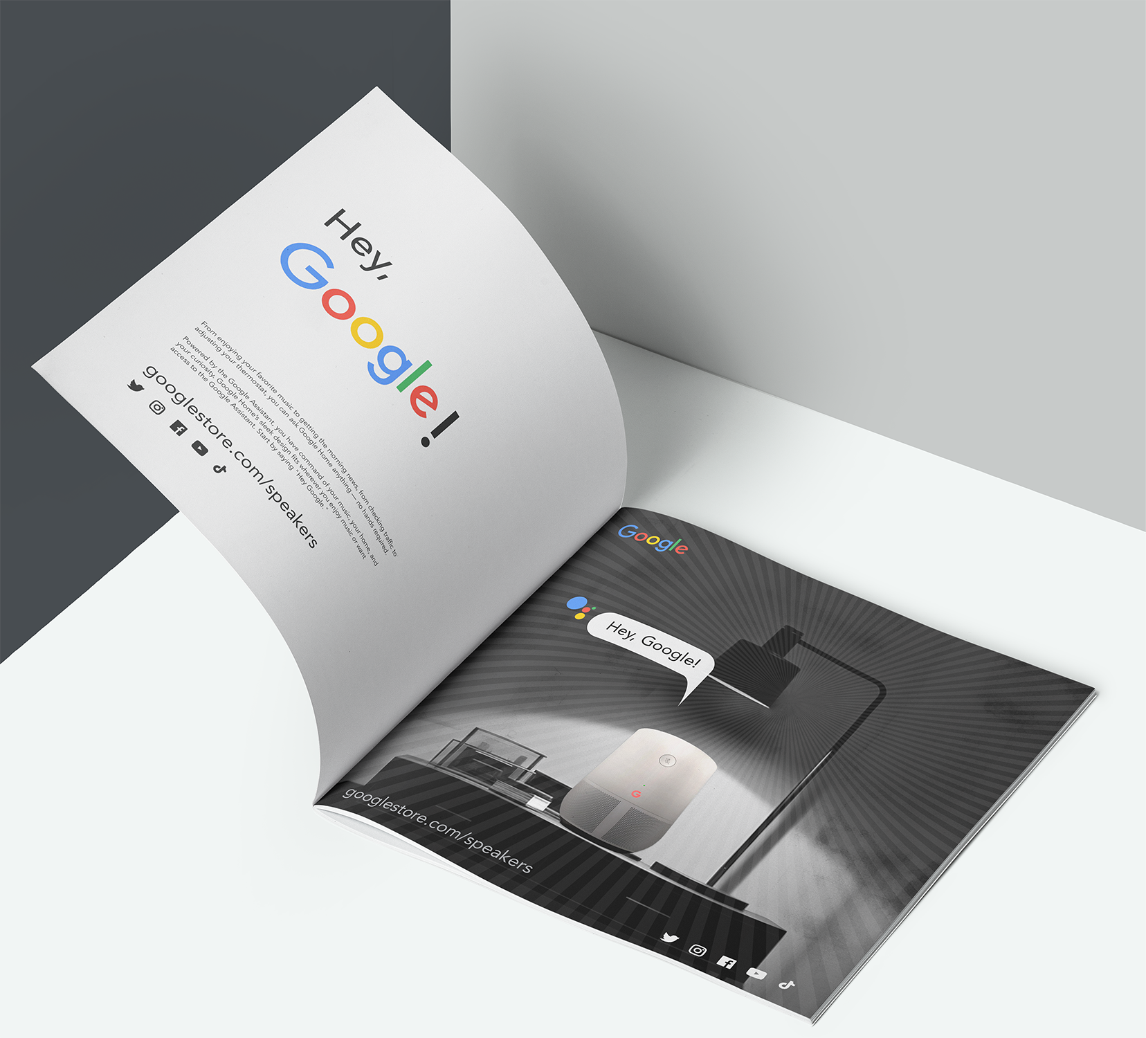 Google Speaker Magazine Ad