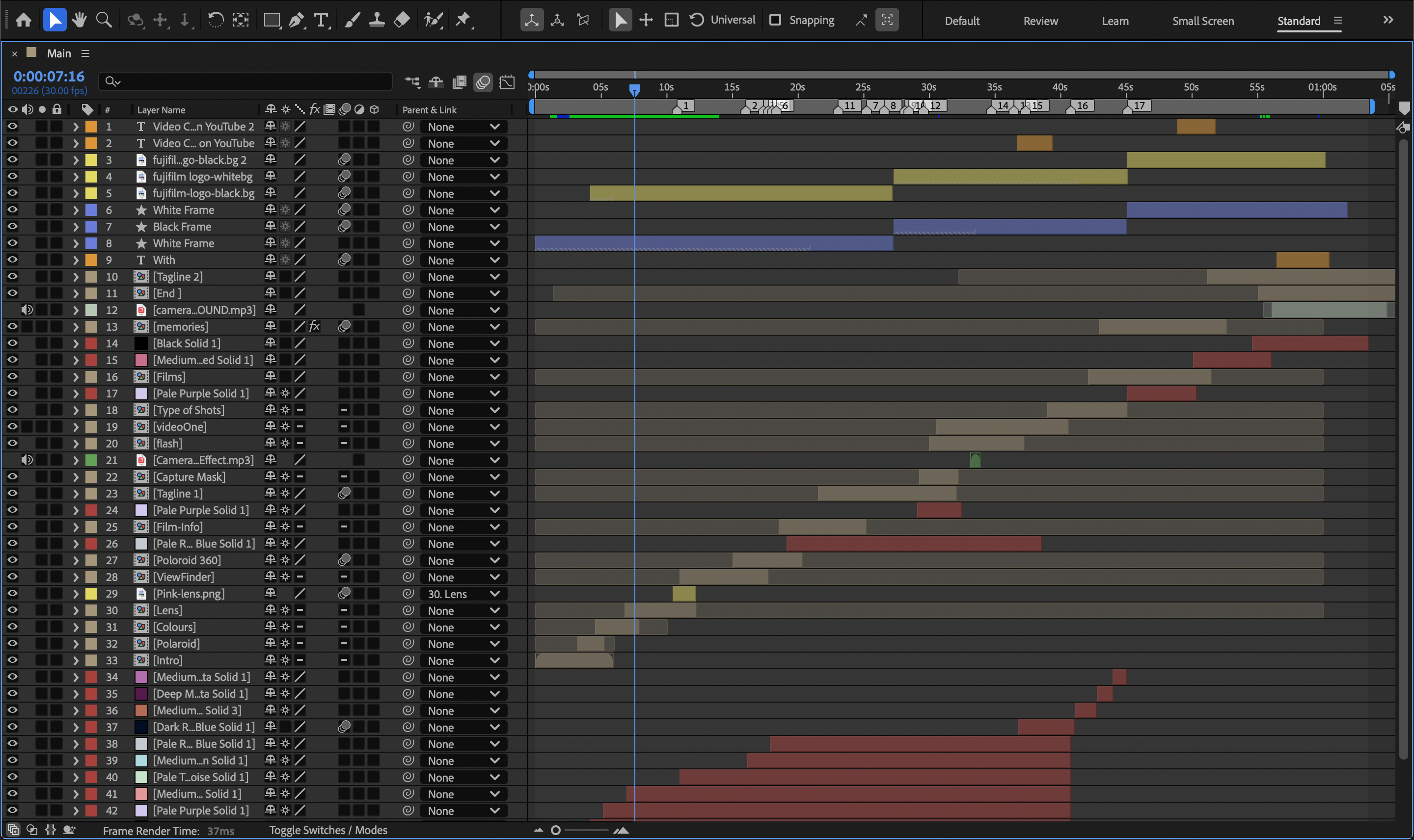 After Effects Work Composition