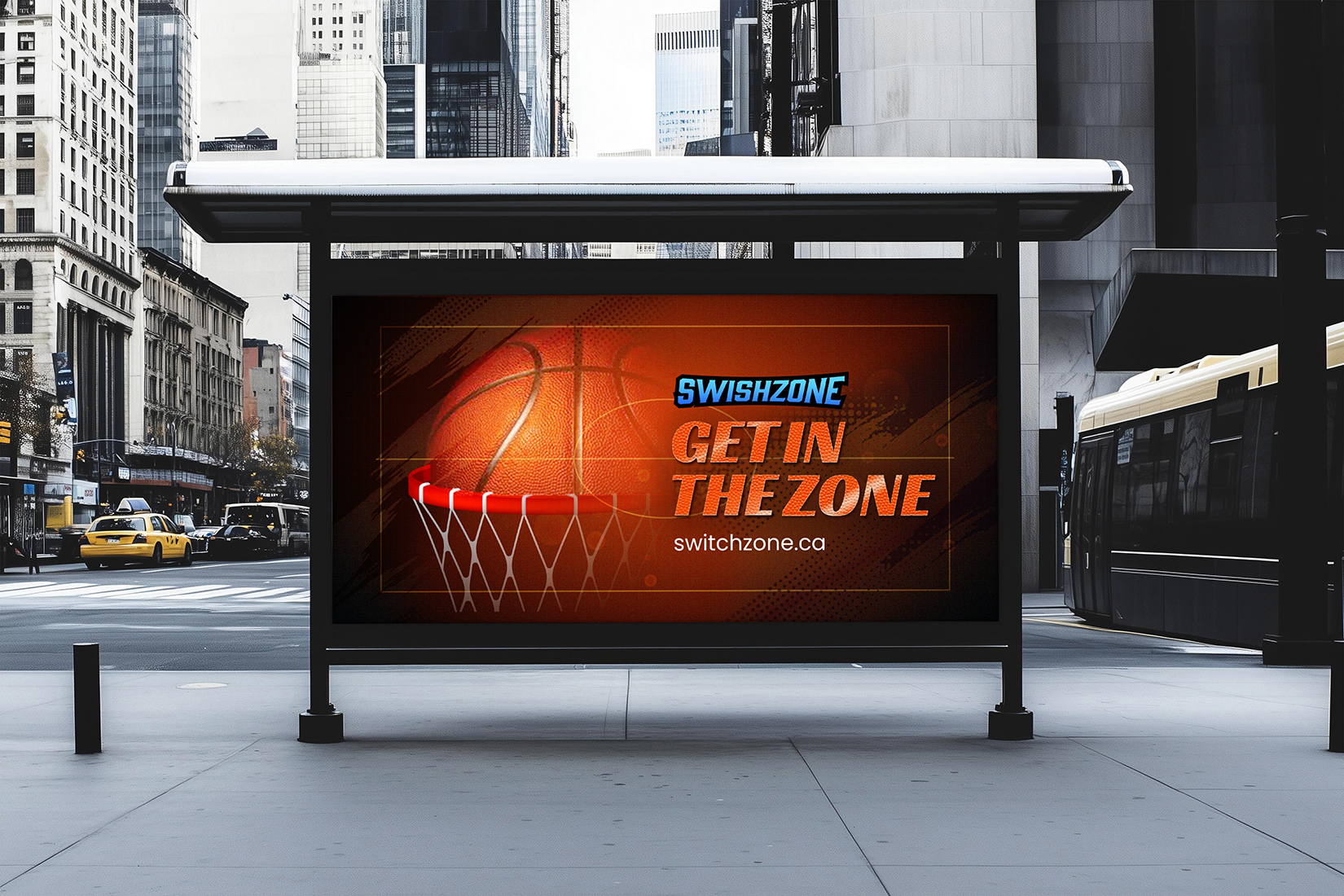 Swishzone Bus Stop Banner