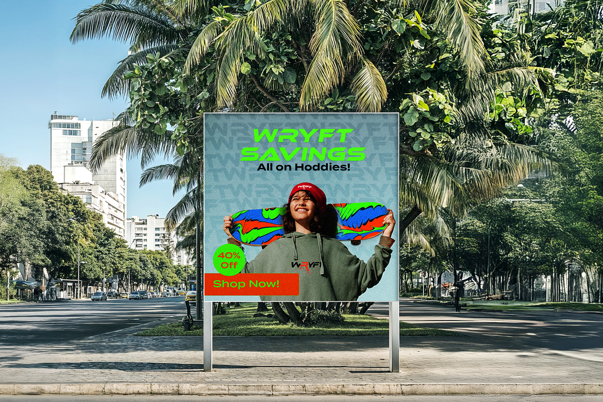 Wryft Skateboards Social Media Advertisement Banner